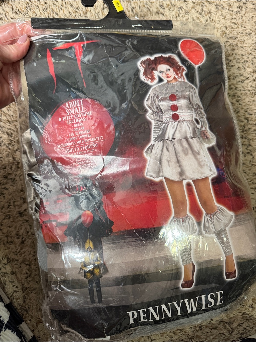 !it jeans Pennywise-Inspired Kids Costume - White with Red Accents